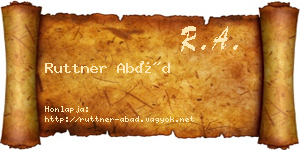 Ruttner Abád névjegykártya